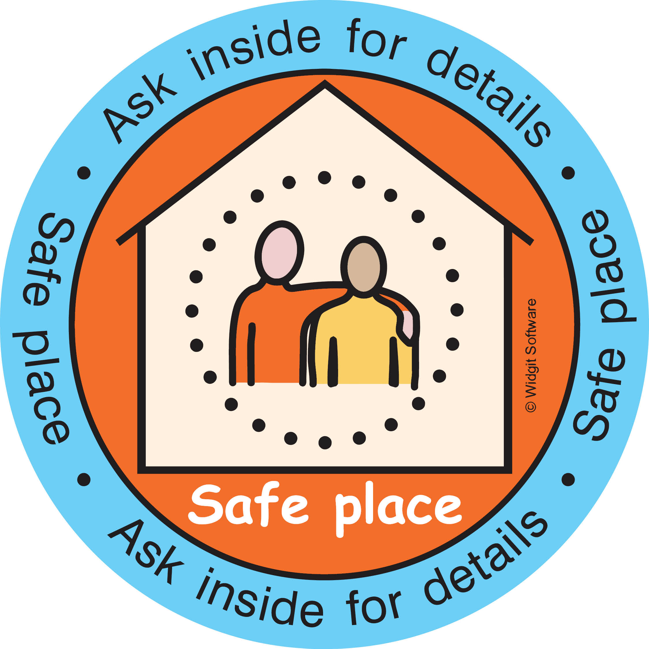 image of a Safe Places Window Sticker