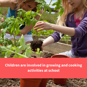 children planting plants