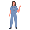 image of a nurse doing a thumbs up