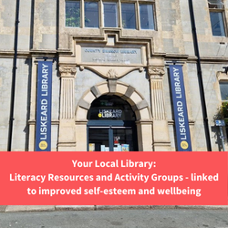 image of liskeard library, text reads "your local library"